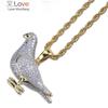 Pigeon Necklace For Men Creativity Personality Fashion Jewelry Micro -Inlaid Zircon Retro Punk Animal Pendants Wholesale