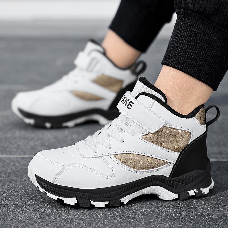 2025 Водонепроницаемые кожаные детские высокие кроссовки для хайкинга - Нескользящие, износостойкие, для детей