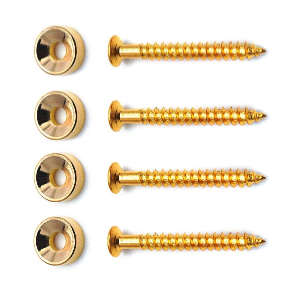 4 PCS Guitar Neck Joint Bushings Set Guitar Neck Mounting Screws Bass Ferrules Bushings with Nuts