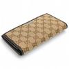 Auth GUCCI GG Canvas Long Wallet Bifold Brown gu8820nf Used