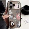 Ударопрочный чехол для телефона Для iPhone 17 Pro Max Леопардовый принт Звезды Бильярд Силиконовый чехол Для iPhone 16 Pro Max Чехол iPhone 15 14 13 12 11 16E