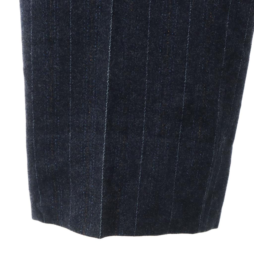 60s 70s vintage Striped Pattern Slacks pants Navy TALON ZIP Men's Used