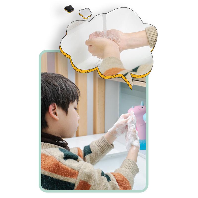Мультфильм Автоматический дозатор мыла Бесконтактный ручной дозатор мыла для детей Милый динозавр пенный дозатор для ванной столешницы
