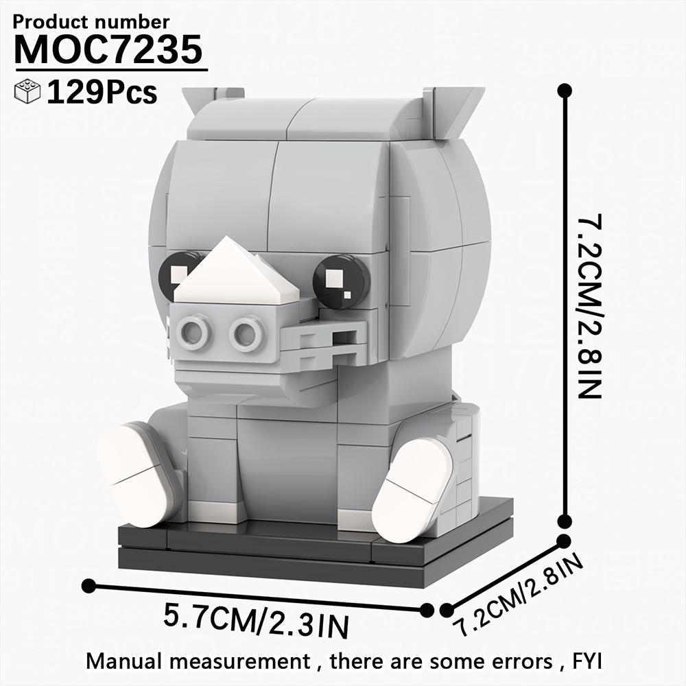 MOOXI Серия Животные MOC Кирпич Панда Тигр Кот Кирпичноголовый Ser Модель Взрослые Строительный блок Детские Образовательные Игрушки Для Детей Подарок