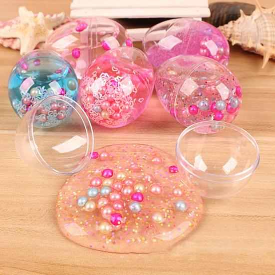Игрушка Слайм Сделай Сам Тянущийся Нелипкий В Стиле Яйца Искусственный Жемчуг Кристальный Облачный Антистресс Игрушки Для Выпускания Пара Красочный Прозрачный Слайм Глина Игрушки для Игры Детская Игрушка Подарок