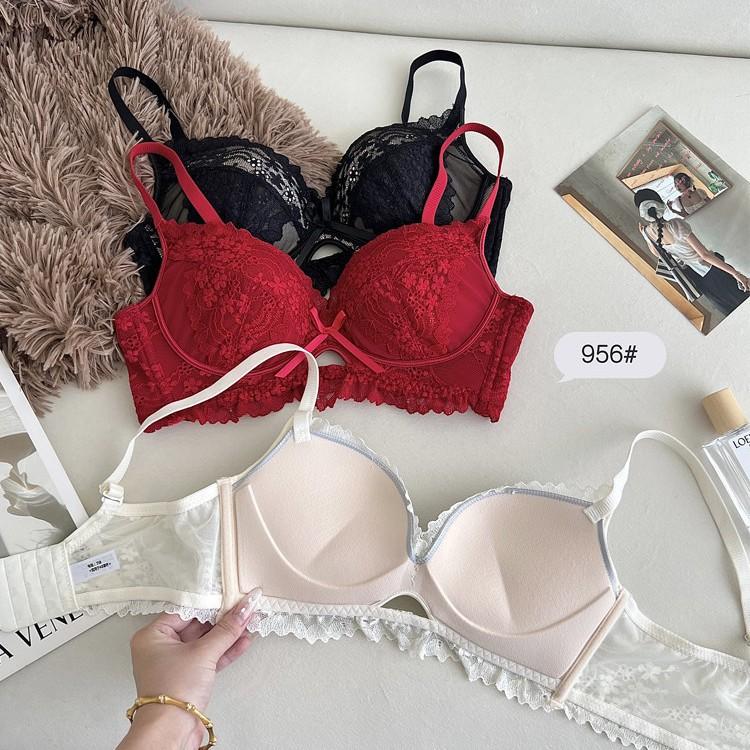 Red natal year underwear women gather small breasts exclusive lace sexy bridal wedding bra