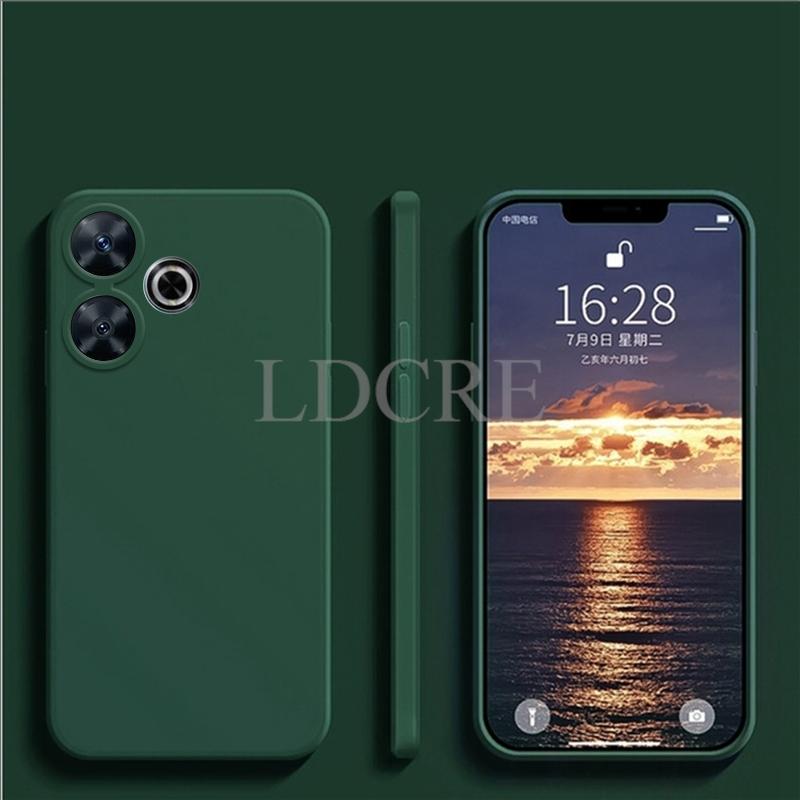 Для Xiaomi POCO M6 чехол жидкий силиконовый простой чехол POCO M6 4G чехол TPU мягкий резиновый защитный чехол для телефона POCO M6 чехол