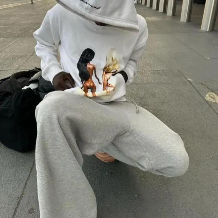 Женские серые спортивные брюки свободного покроя, корейские модные базовые брюки для бега, мужские повседневные брюки в стиле хип-хоп в стиле Харадзюку