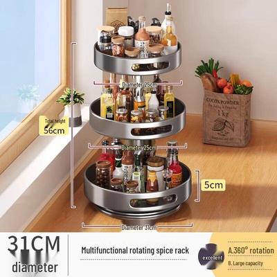 LETSFIND Rotating Kitchen Spice Rack