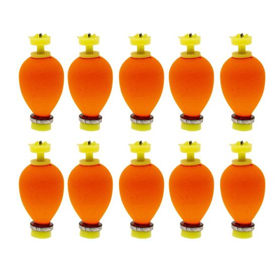 10/16Pcs EPS Foam Long Casting Lightweight Fishing Float with Weights High Visibility Buoyancy Ball
