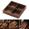 Wood Divided Serving Tray Food Container Serve Plate Sushi Platter for Appetizer Party Teahouse