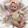 Cute 19 Inch Reborn Doll Meadow Wear Romper Soft Cloth Body Realistic Baby Doll Toys for Kids Above 3+ Years Old Truth Like Visible Veins Newborn Doll