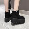Мода 8 см Новые Зимние Женские Теплые Снежные Ботинки Каблуки Высокий Верх Спорт 2025 Осень Кроссовки Платформа Мотоциклетные Ботинки Женские Ботас Феминина