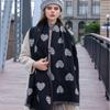 Scarf Women's High-end Sense of Love, Printed Medium and Long Warm Autumn and Winter Scarf, New Winter Fashion Commuter Scarf Women