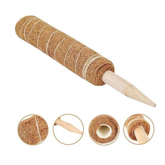 Plant Support Pole Stackable Durable Wooden Coir Moss Totem Pole for Indoor Plant