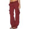 Womens Baggy Cargo Pants Vintage Jeans With Pockets Wide Leg Trousers Loose Overalls Long Pants Cargo Pants