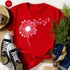 Dandelion Heart Shirt Valentine Tee Wildflower Dandelion TShirt Valentine Flower Shirts Cute Lovers Tshirt Gift for Valentines