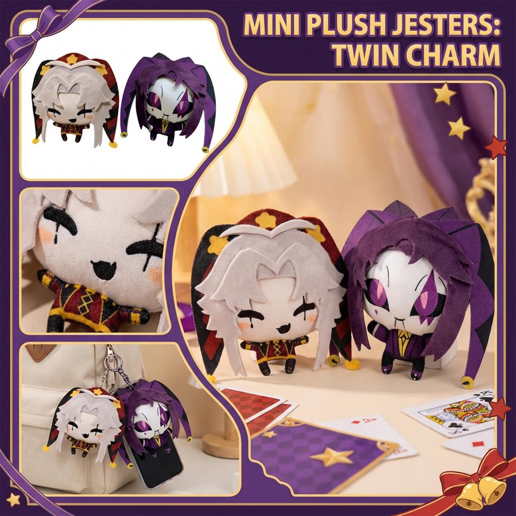 Милая Пьеро Плюшевая Кукла - Чиби Клоун Мягкая Игрушка С Напечатанным Дизайном, Мягкая Аниме-Подушка Для Детей И Коллекционеров