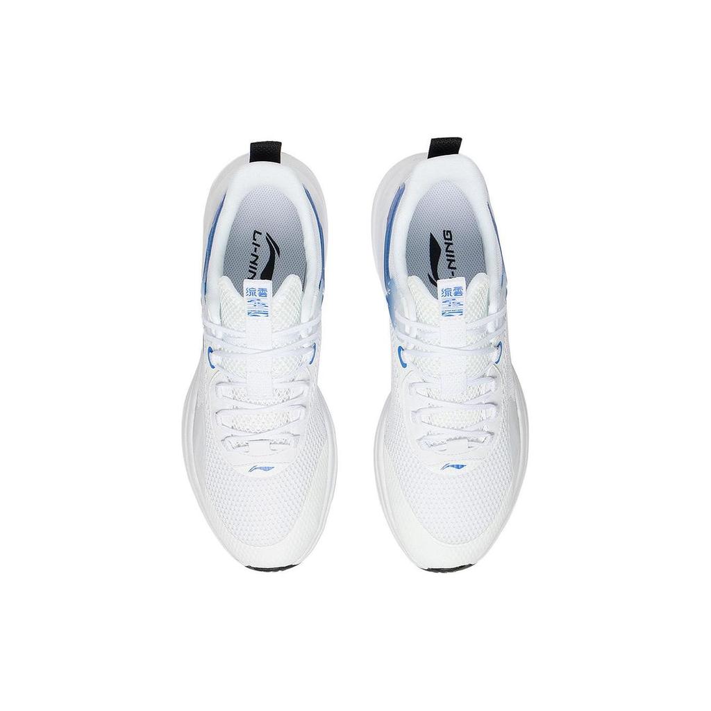 Li Ning Flow Cloud нескользящие износостойкие низкие спортивные повседневные туфли мужские кроссовки белые синие AGLS059-3