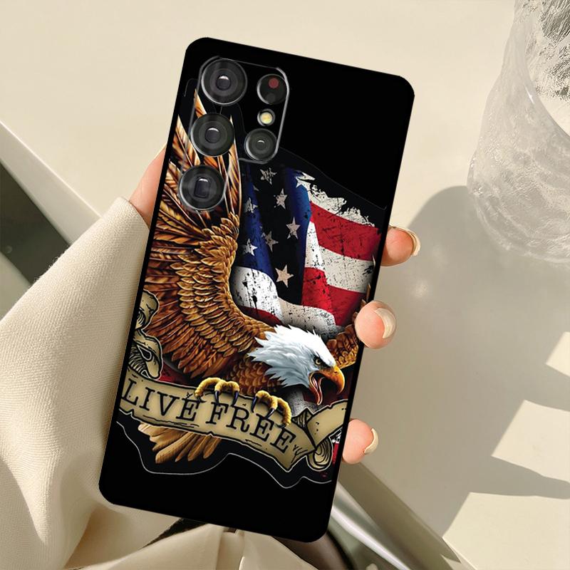 Американский флаг США Орел Чехол Для Samsung Galaxy S25 S24 S23 S22 S21 S20 Ultra S9 S10 Plus S21 FE S25 FE Задняя крышка