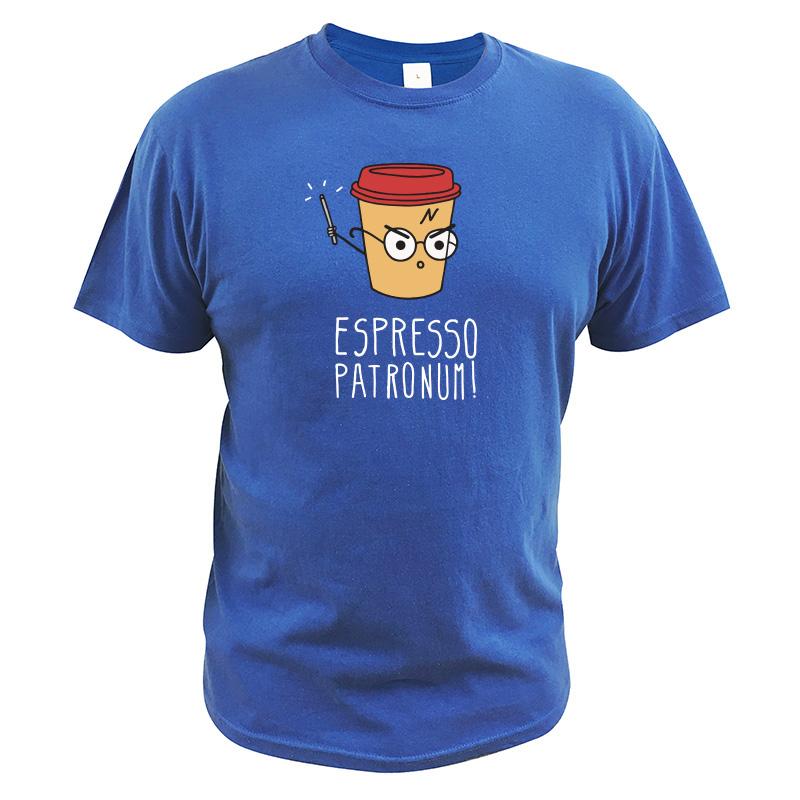 Eu Size Espresso Patronum T Shirt Coffee Joke Humor Cotton Printed Tee Black Spring Summer High