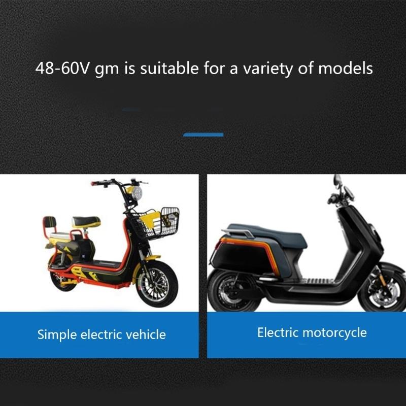 2 in 1 Bike SUV Horn Electric Horn LED 48/60V Universal Electric Motorcycle Horn Motorbike Replacement Electric Horn Car H9EE