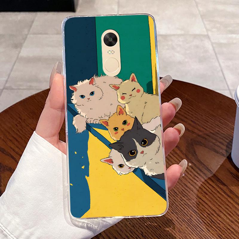 Чехол для Xiaomi Redmi Note 4 Note 4x Capa Coque Прозрачный Силиконовый Желе Мягкий ТПУ Задняя Крышка Милый Кролик Кошка Динозавр Чехол для Телефона