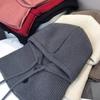 Шарф-капюшон Шапка Однотонная Регулируемая кулиска Пуловер Шапка Застежка на пуговицы Вязаная зимняя шапка Свободная посадка Гетра для шеи