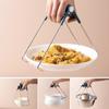 Держатель для горячей миски из нержавеющей стали Складной Зажим с теплоизоляцией Захват для кастрюли и сковороды Зажим против ожогов Нескользящий Кухонный инструмент