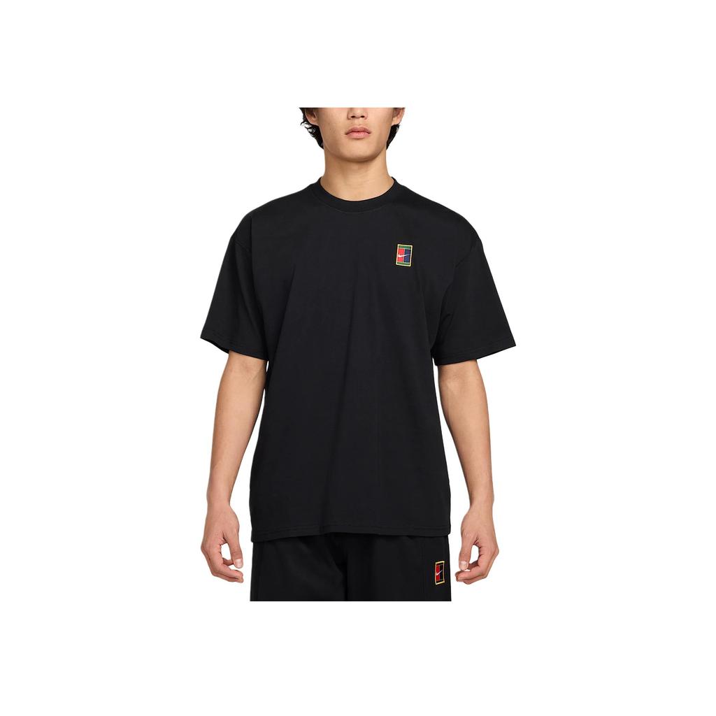 Nike Мужская футболка с коротким рукавом, свободного кроя, с круглым вырезом и однотонным логотипом, черная HJ3363-010