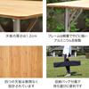 FIELDOOR Bamboo Table (Approx.) W100cm x D60cm x H46cm Leisure Table Stepless Height Adjustment Four-Fold Compact Storage Storage Bag Included