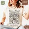 Unisexs Cotton Oversized Streetwear William Morris Floral Graphic Short Sleeve All Season Casual Summer Tee