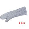 1-2pcs Oven Gloves Long Cotton Oven Mitts BBQ Glove Kitchen Accessories 23In Heat Resistant Anti-hot Baking Gloves Cooking Tool