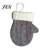 Holiday Table Decor Mini Knitted Christmas Mitten Ornaments, Xmas Glove Hanging Decor, Festive Tableware Flatware Decoration Holders, Knit Pendants