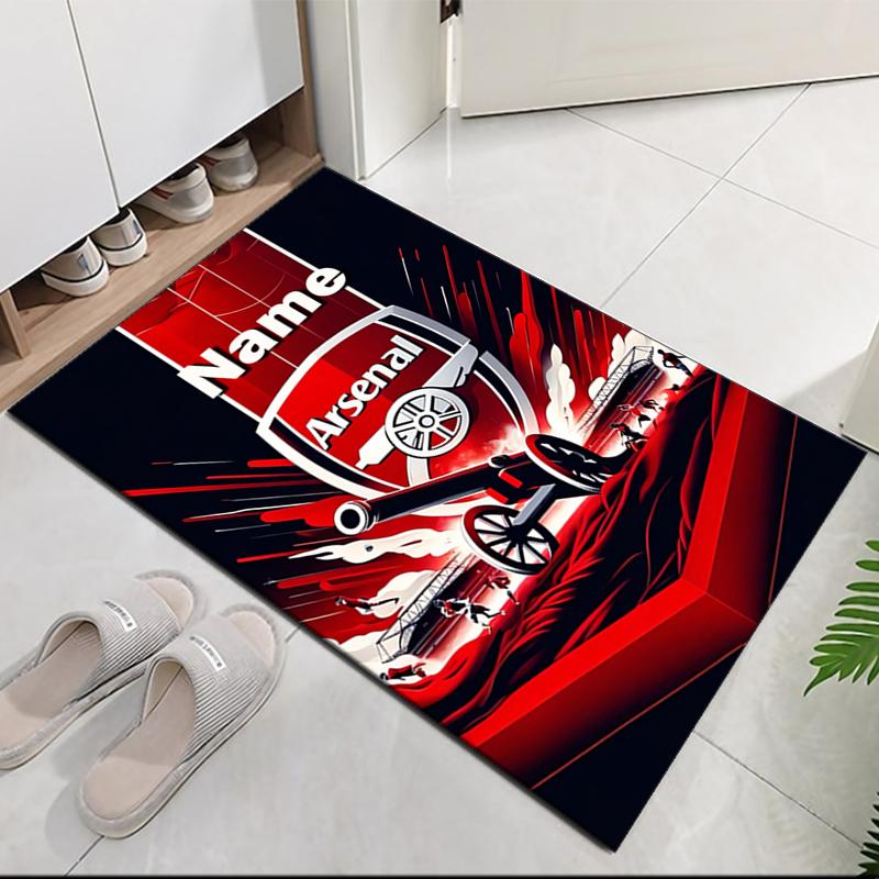 Custom Name Arsenal F.C Printed Carpet, for Office Chair Living Room Bedroom Kitchen Room Decor Gifts.
