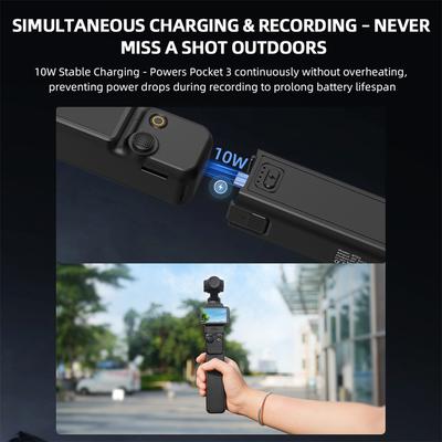 Для DJI Pocket 3 Зарядное устройство Мобильный Power Bank 10 Вт 5000 мАч Ручной Быстрая Зарядка Зарядное устройство Power Bank для Камеры Аксессуары для Камеры