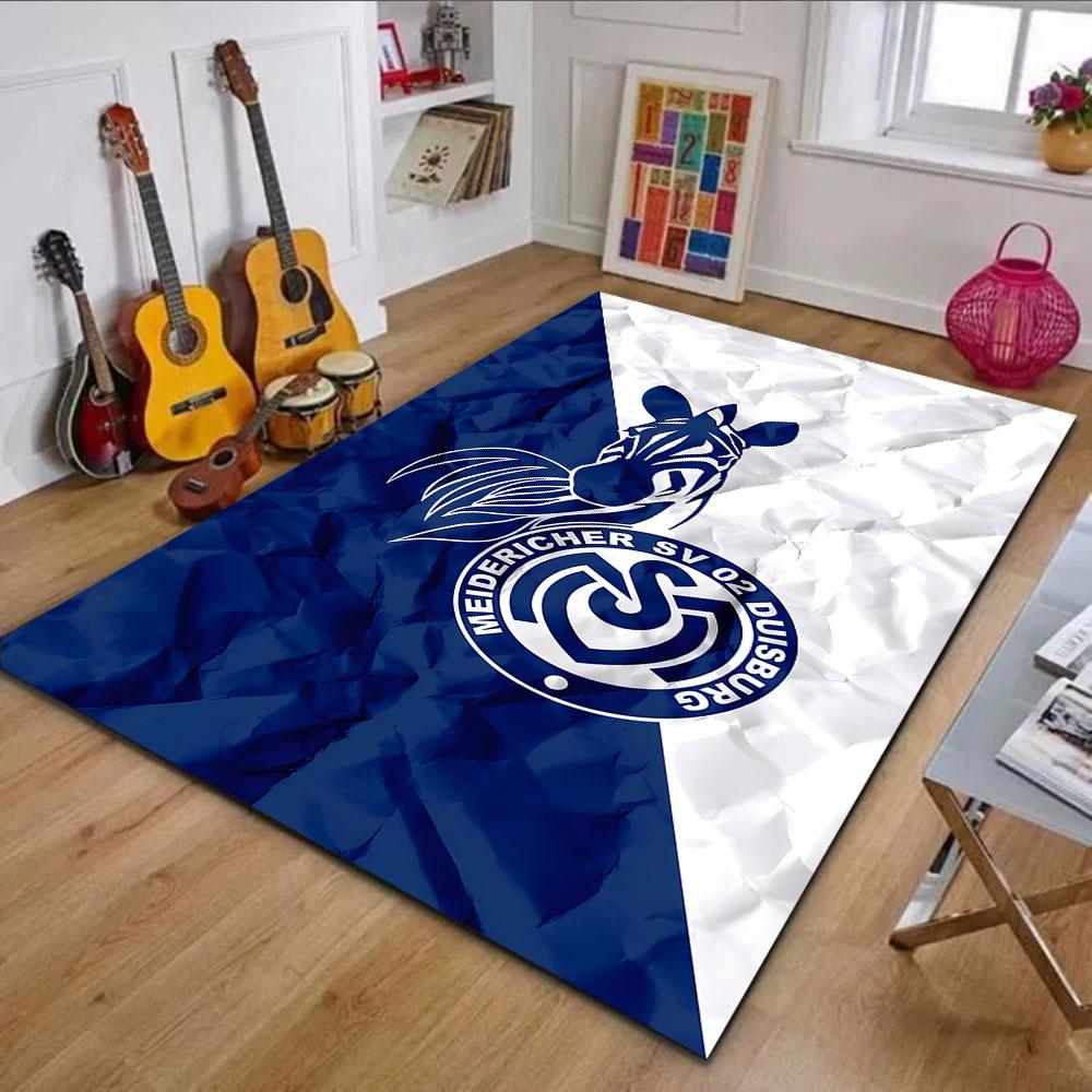 "Zebra Design with MSV Duisburg Logo" Patterned carpet, non slip mat suitable for living room and bedroom sofas