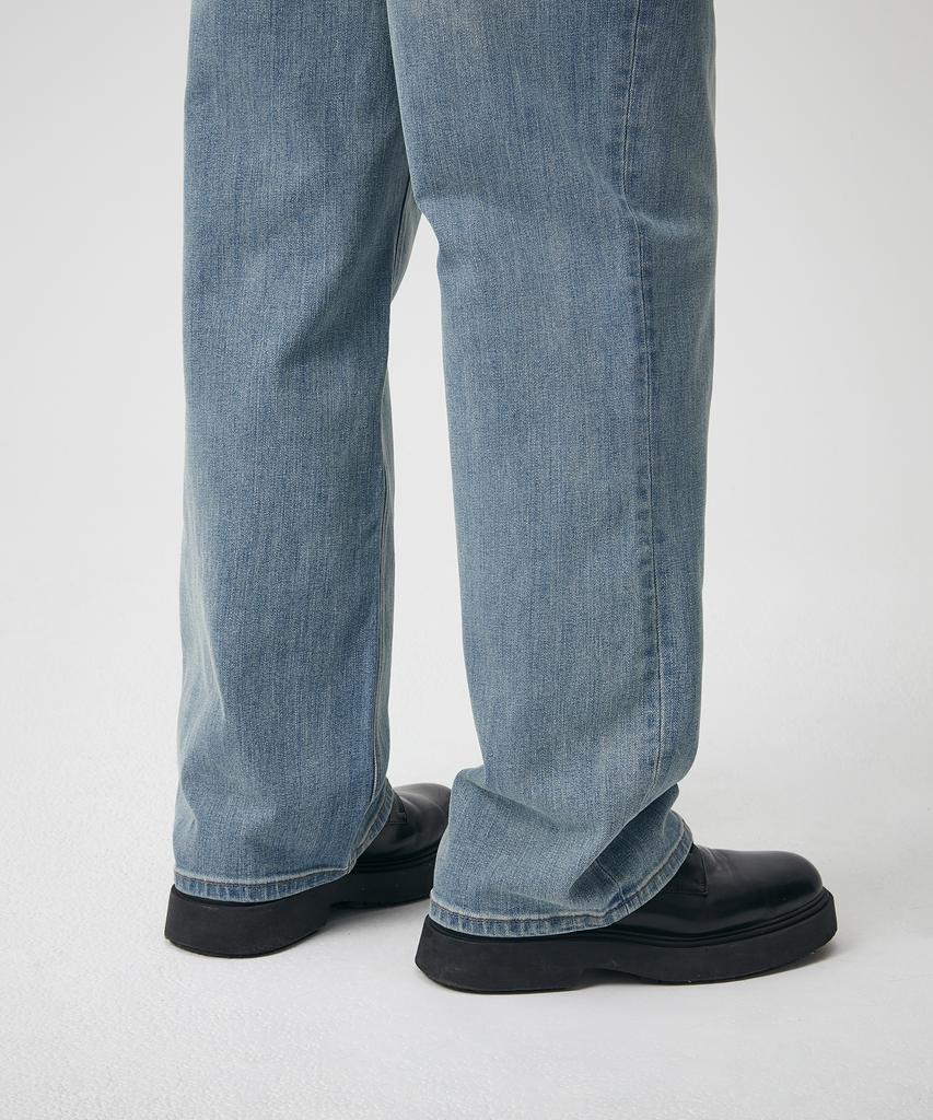 MUSINSA STANDARD Kipas Wide Denim Pants [Light Indigo]