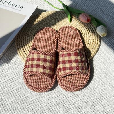 Домашние тапочки из ткани с мягкой подошвой для пар, противоскользящие дышащие мужские женские тапочки для домашнего использования в помещении