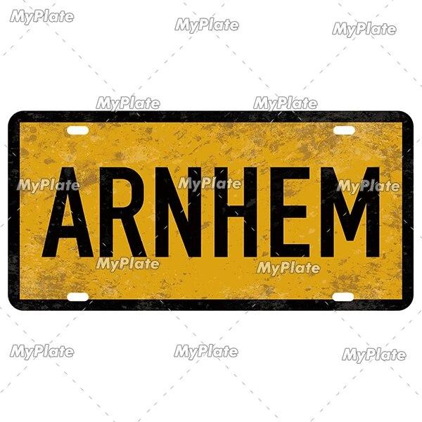 [MyPlate] Vintage Berlin Caen City Road 15x30cm Plate Tin Sign Metal Sign Plaque Home Decoration Shop Bar Pub Poster Metal Wall