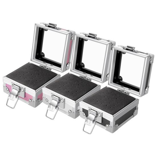 Подставка для маникюрных сверл Yousheng с прозрачным верхом, защитой от падений, защитной защелкой, 25 слотов, держатель для хранения кисточек для маникюрных сверл, принадлежности для маникюрного салона