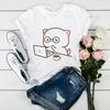 Новая женская футболка с мультяшным смешным милым принтом персикового кота, футболка femme, Харадзюку, каваи, летние топы, футболка femme, одежда tumblr