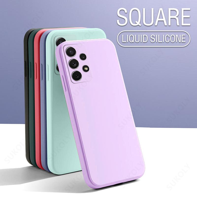 Чехол Для Samsung Galaxy S25 Edge S26 S21 FE S22 S23 Ultra S24 Plus A55 A54 A37 A57 A16 A17 A56 5G Funda Жидкий Силикон