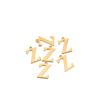 30pcs Stainless Steel Gold Color 26 Letter Pendant Alphabet Charms Necklace Pendant Bracelet Making Earring Findings DIY Jewelry