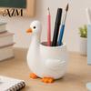 Desktop Storage Container Cute Goose Pen Holder, Large Capacity Compact Size Container, 3D Student Desk Organizer Print PLA Stationery for Pens Paper
