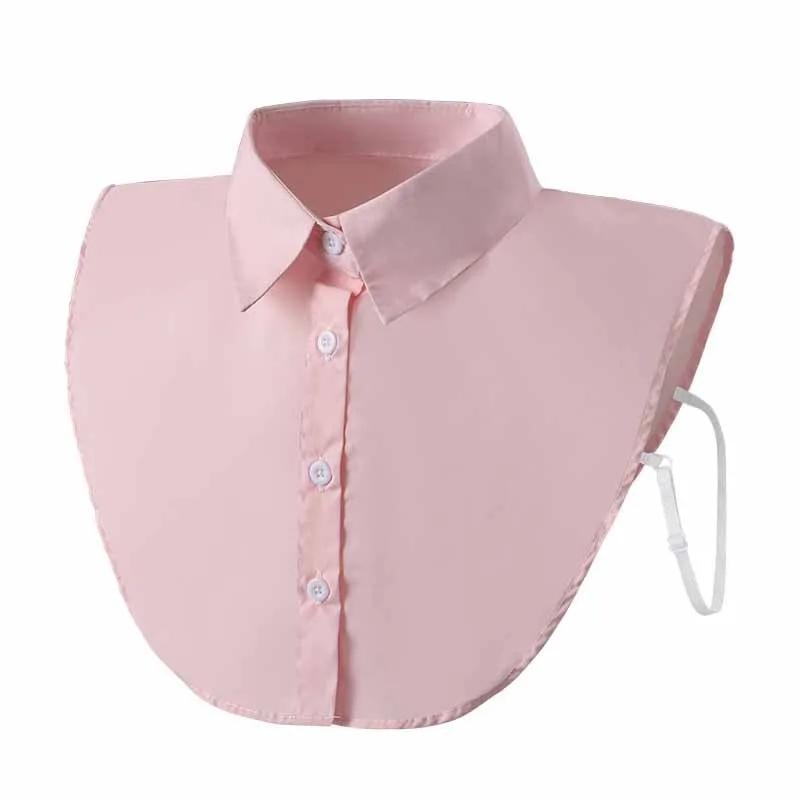 Женская мода Хлопок Ложный воротник Мужской Унисекс Формальный костюм Стиль полурубашки Ложный воротник Съемная пуговица Девочки Съемный воротник