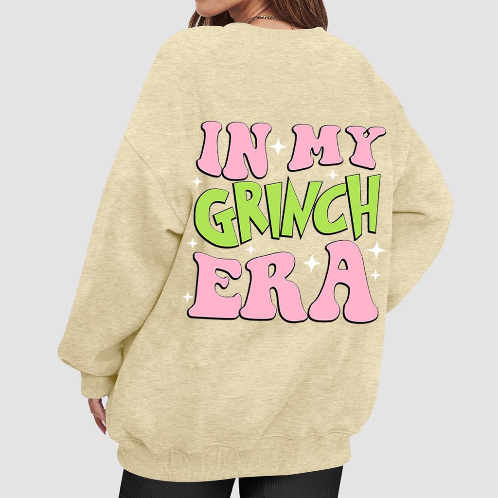 Women's Casual Fashion Long Sleeve Christmas Printed Round Neck Sweatshirt Top