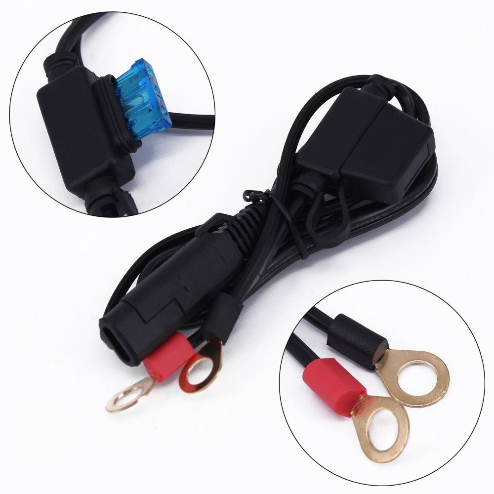 Universal Motorcycle Battery Charger Cable Quick Disconnect SAE Motorbike Connection Line Terminal