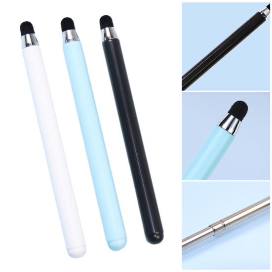 Телескопическая металлическая указка для обучения Универсальный стилус для сенсорного экрана Высокая чувствительность Портативная стилус-ручка с фетровым наконечником для онлайн-занятий Белая доска Большой экран