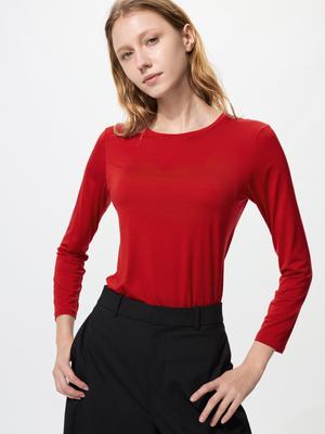 Uniqlo Сверхтеплое термобелье с круглым вырезом и длинным рукавом